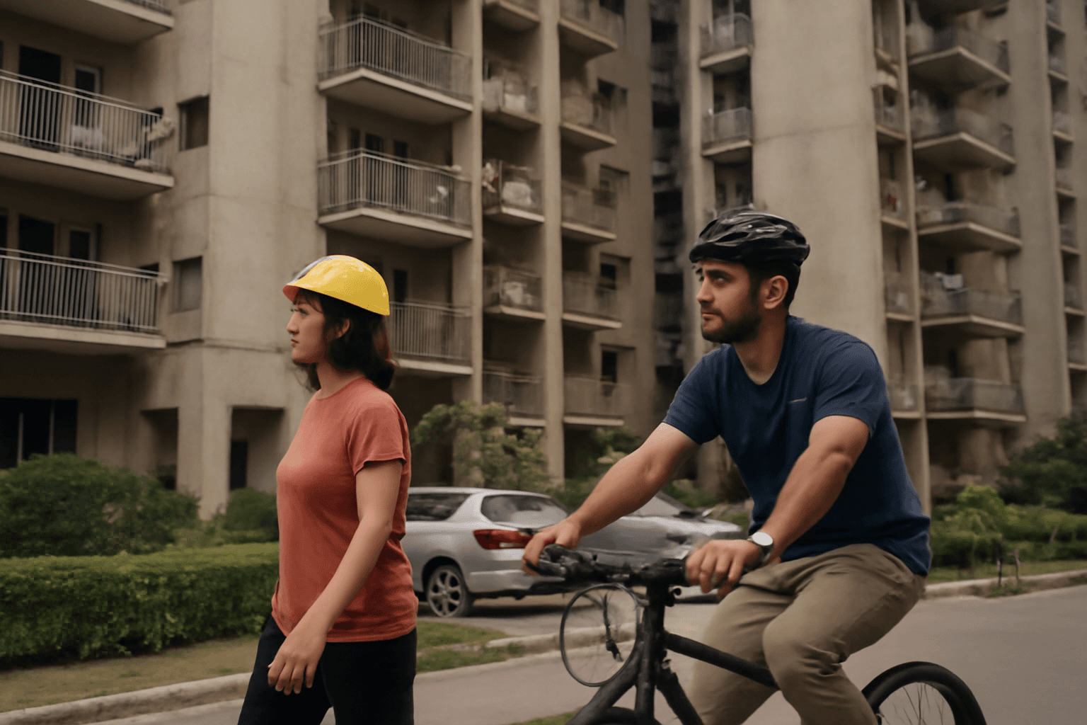 Residents of Golf View II in Noida Take Safety Precautions Amid Falling Debris